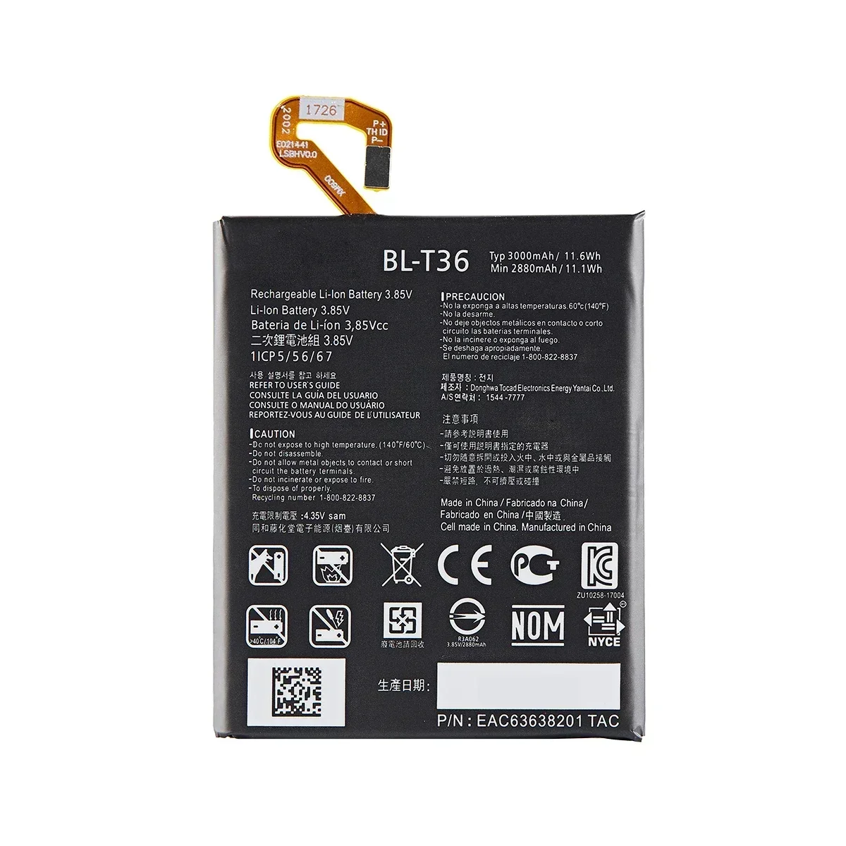 Original BL-T36 3000mAh Battery For LG Harmony 2 K11-2018 K30 K11 Plus 2018, L413DL X410 X410E/L/S/X/TK, K10 2018 T45 Batteries