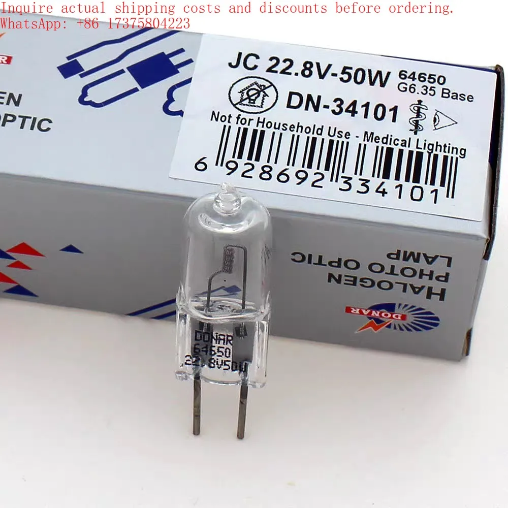 

Галогенная лампа для светильников 64650, 22.8В 50Вт, для бестеневой лампы Heraeus Dr. Mach для операционных, медицинское освещение