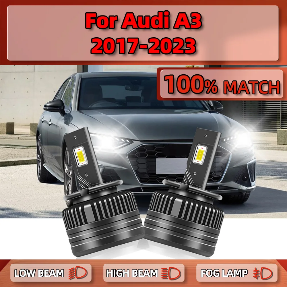 D5S LED Headlights Bulbs 120W 25000LM HID Xenon Lights Bulbs 12V 6000K Auto Lamps For Audi A3 2017 2018 2019 2020 2021 2022 2023