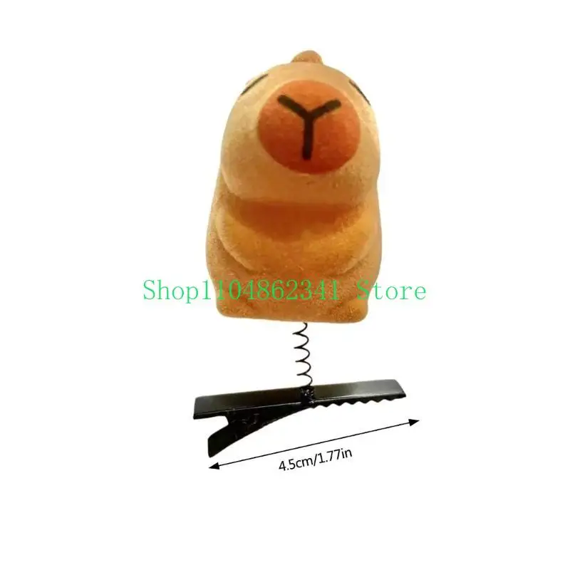 5asd Cartoon Capybara Hair Clip Flocking Animal Easy to Wear for Carnivals Music Festival Daily Use Hair Decors 1/5/10PCS