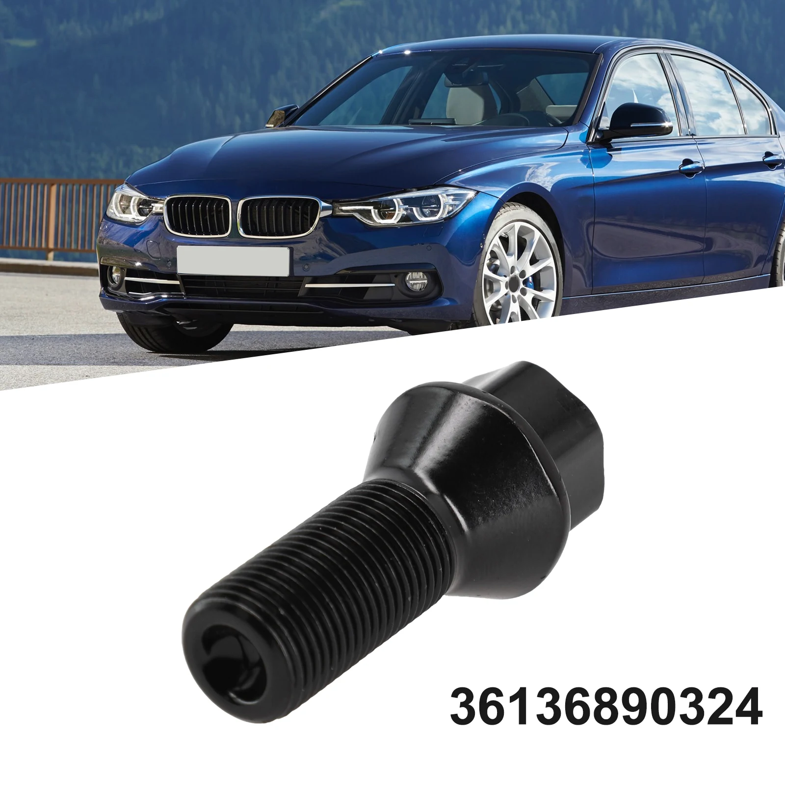 1pc Car Wheel Lug Nuts Stud Bolt 36136890324# M14x1.25 Black Wheel Locking Lug Bolt Nuts For BMW F25 X3 F10 E70 X6 Car Accessori