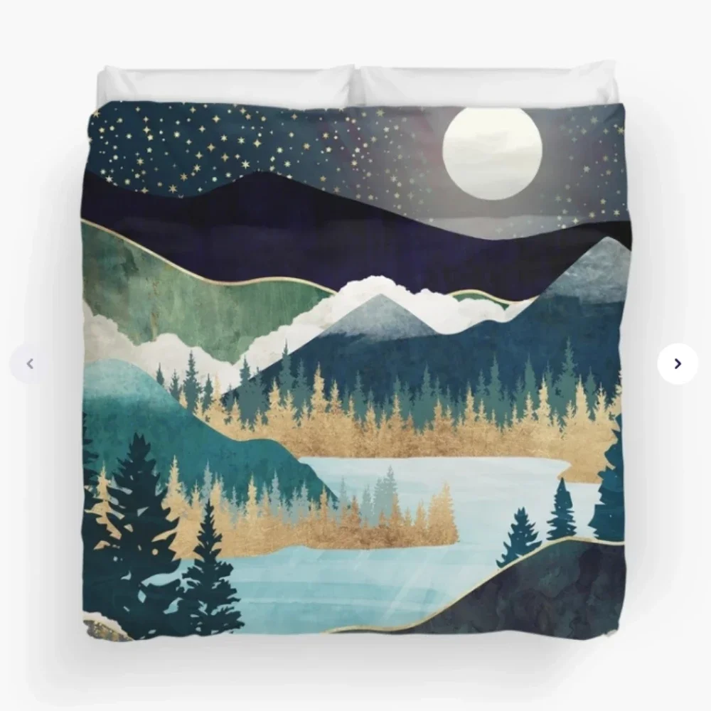 

Classic Landscape Patterns Bedding Duvet Cover for Dark Color Print Room Bedroom Decor Comfortable and Soft Quilt Cover