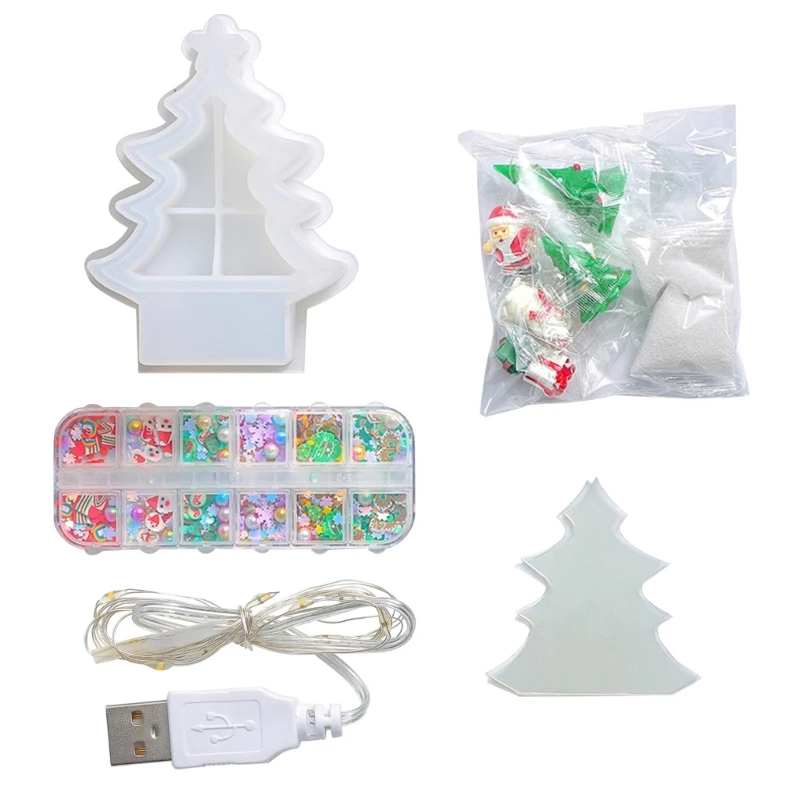 

Christmas Tree Ornament Crafts Decoration Mold Epoxy DIY Craft for Home Decor