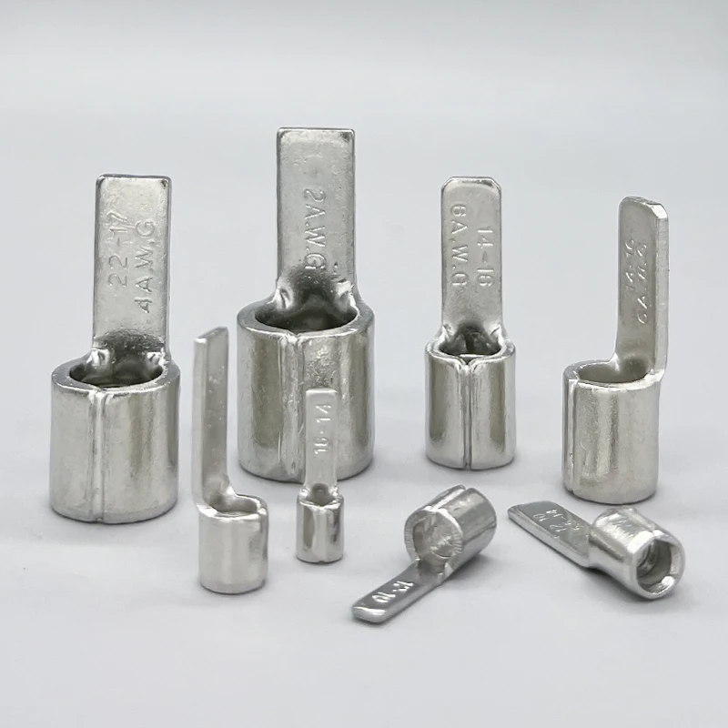 50/100pcs Pure Copper Blade Terminals DBN1.25/2/5.5/8/14/22-10/14/16/17 Non Insulated Crimp Terminals Electrical Wire Connector