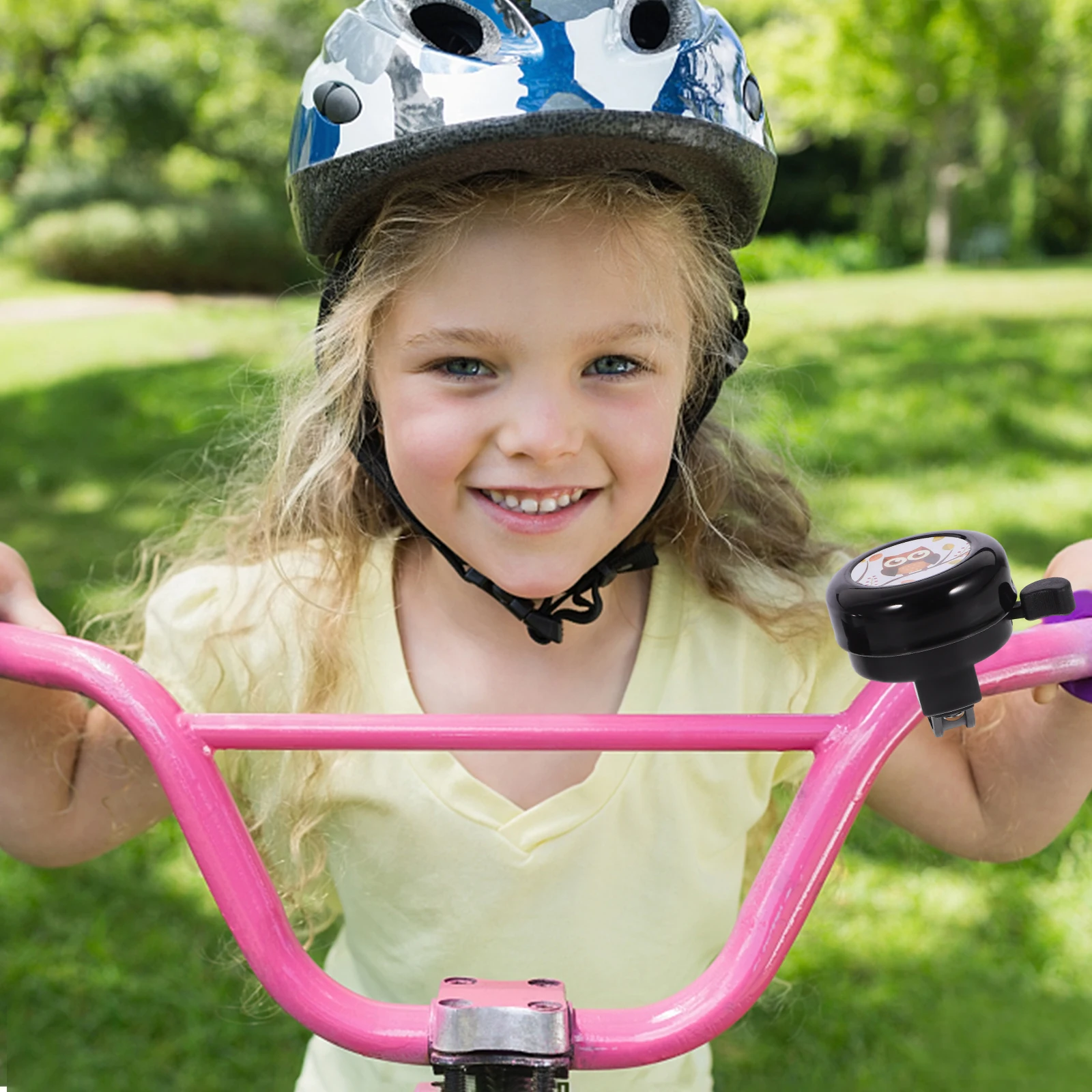 

2 Pcs Children Bike Bell Cartoon Plastic Durable Loud Crisp Sound Traffic Bicycle Bells Accessories Gift