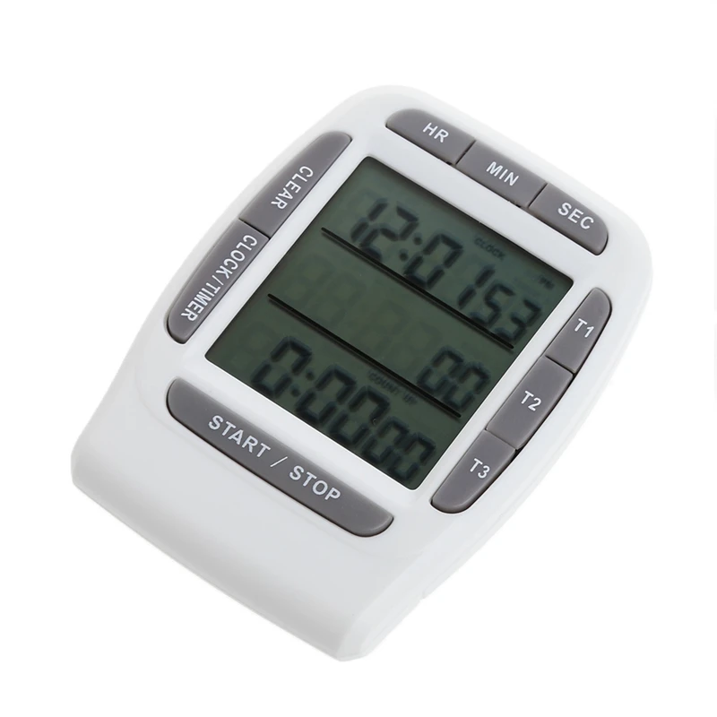 2024 New Digital LCD Multi-Channel Timer CountDown Laboratory 3 Channel Timers 99 Hours