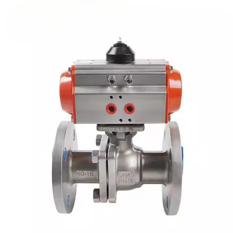 CF8 CF8M PN10 dn 80 DN100 4 inch Double Acting Actuator Pneumatic ANSI Flanged Ball Valve