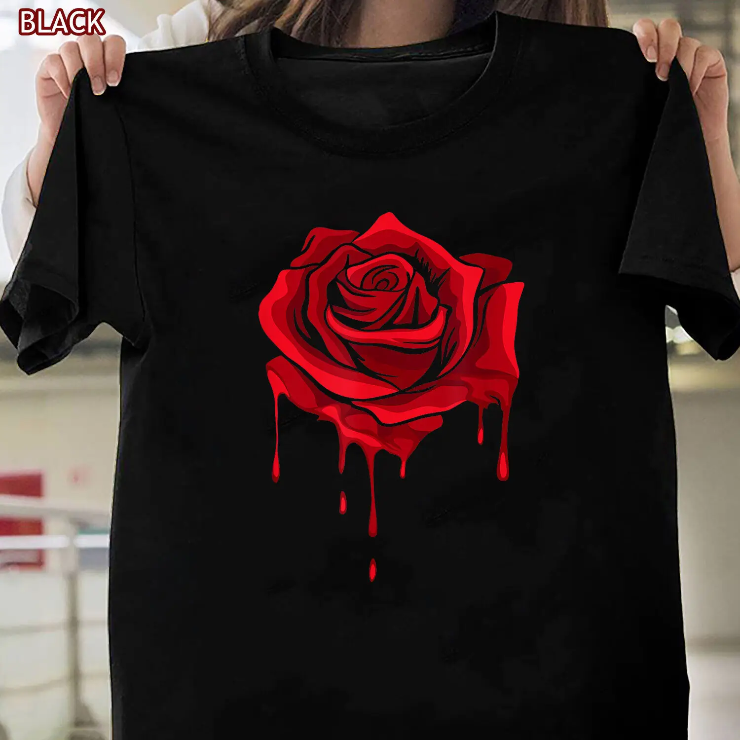 Red Melting Rose Tee, Garden Gardener Botanist Flowers Rose T-Shirt, Tee Gift