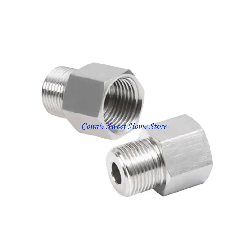 LXAF 2pcs Steel NPT Adapters 3/8 Inch Female to 1/4 Inch Male Threaded Connector