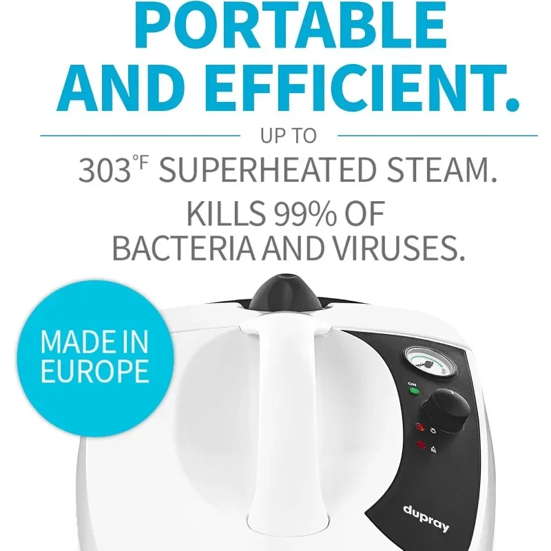 Dupray One Steam Cleaner- Portable, All-Purpose, Disinfecting, Chemical-Free Floor Steamer & Tile Cleaner Made in Europe