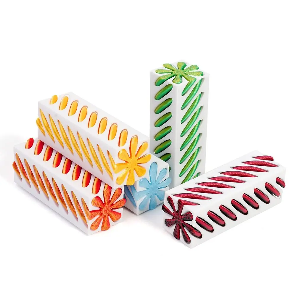 3D Printed Pyramid Impossible Pass-through Sculpture Square Pillar Helix Screw Fidget Toy Spiral Cone Decompression Ornament