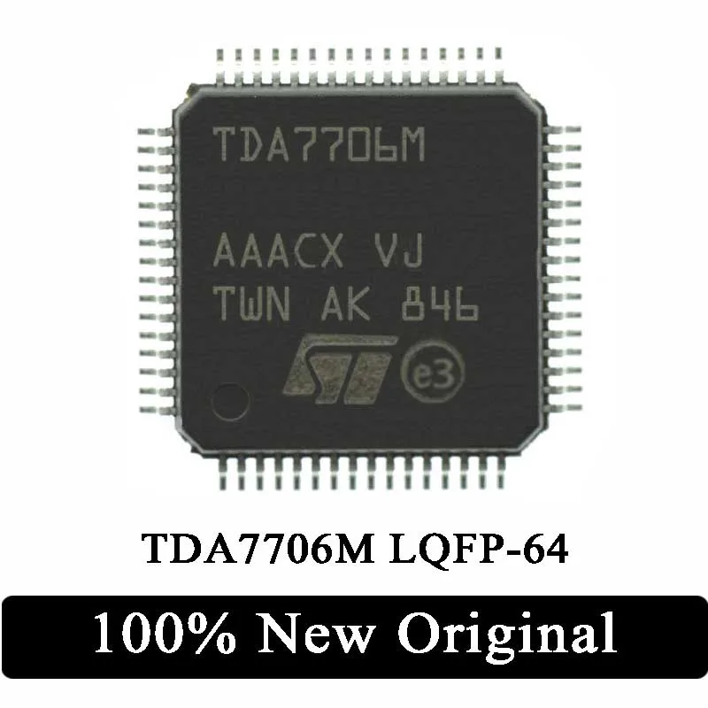 1-5Pcs 100% New  TDA7706M TDA7706 QFP-64 Chipset IC Chip In Stock