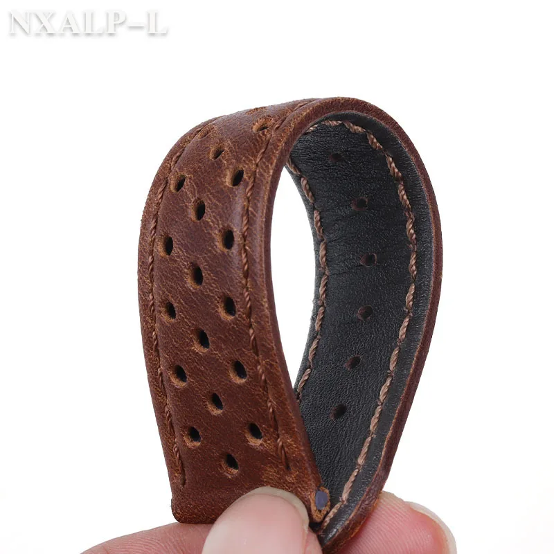 تنفس جلد البقر حزام ساعة اليد 18 مللي متر 20 مللي متر 22 مللي متر ماتي و النفط الشمع الفرقة فراشة مشبك الرجال النساء العالمي سوار إكسسوارات
