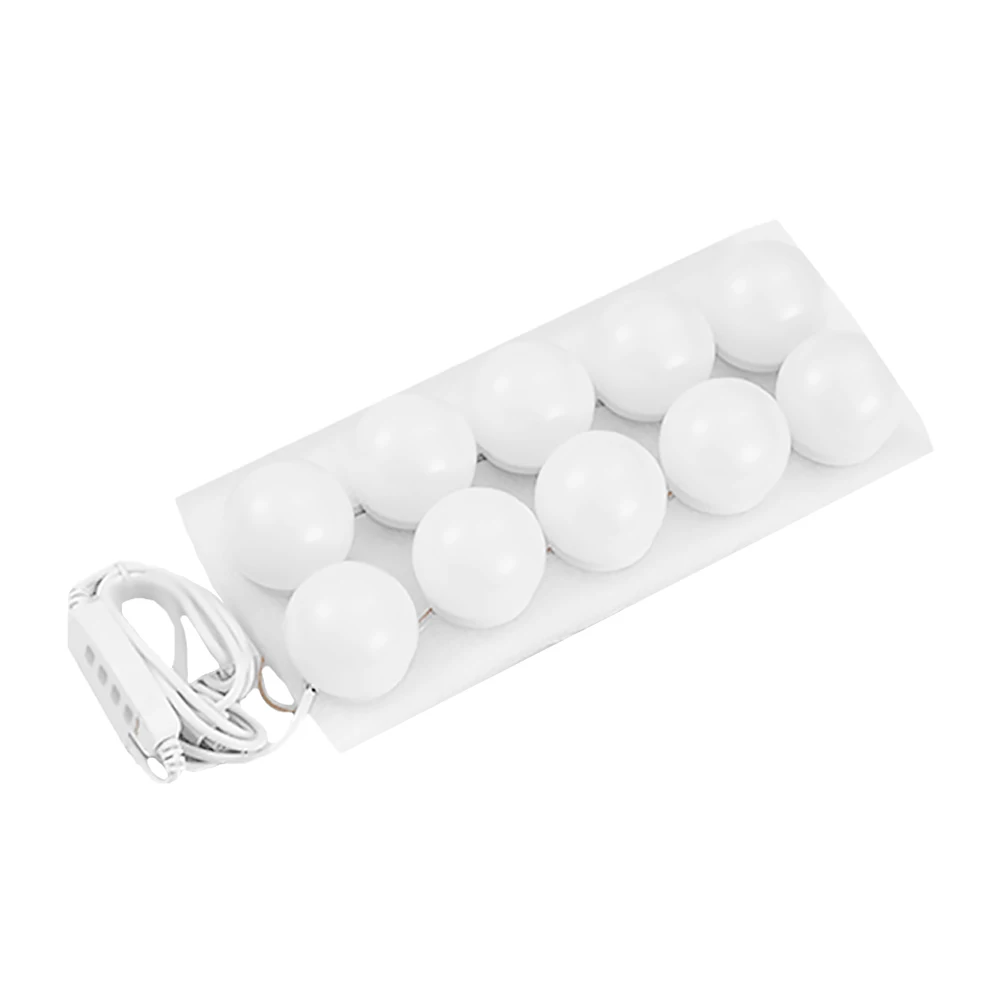 

Tricolor LED Makeup Front Plastic Bulbs Vanity Mirror Light Beauty Lamp Wardrobe Lighting Brightness Dark Environment Perfect