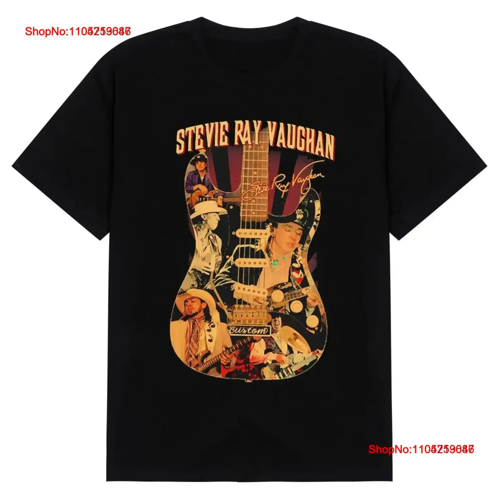 

Stevie Ray Vaughan Guitar Signature Thank You For The Memory T Shirt vintage Washed Soft Top Everyday Wear Stretched Casual