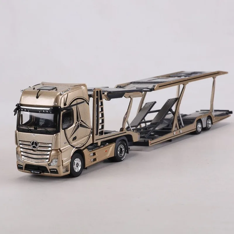In Stock 1:64 Heavy Truck Trailer Double-Layer Hitch Semi-Trailer Alloy Car Model Die-Cast Static Car Model Creative Decoration