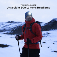 FLEXTAIL TINY HELIO 600Z - Headlamp, Headlight with Replaceable 700mAh Battery for Outdoor Camping Fishing Running(2025 Version)