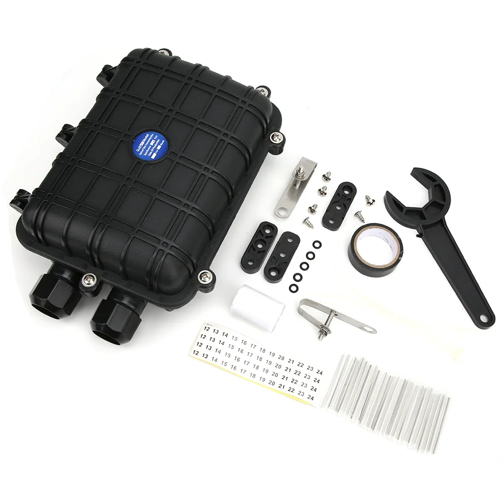 Scatola di giunzione orizzontale in fibra ottica 1 in 1 uscita IP68 Connessione cavo in fibra impermeabile Box48 Core