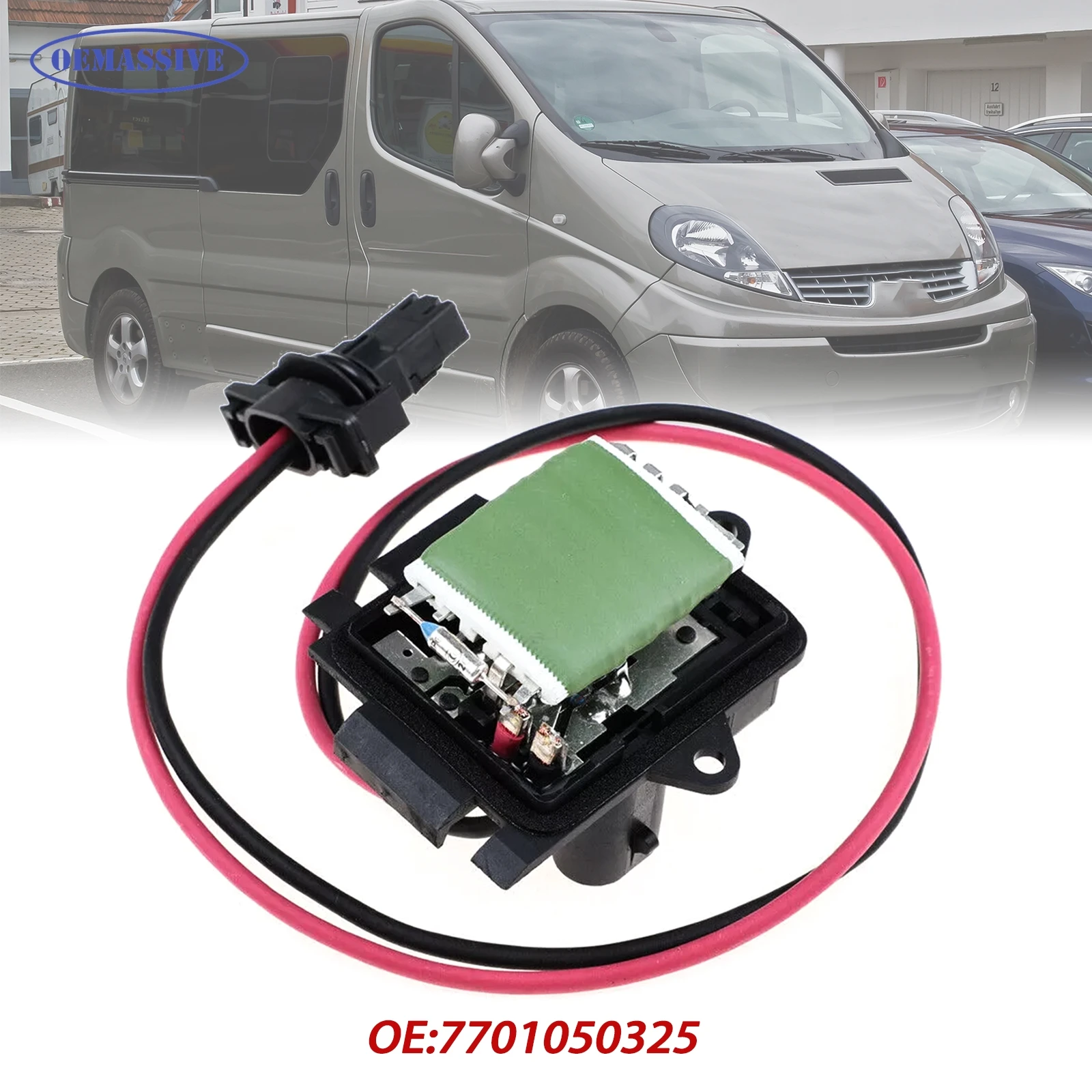 

Для Renault Trafic Mk2 2001-2018 Vauxhall Opel Vivaro A Резистор вентилятора отопителя Сопротивление двигателя 7E 0959263 C Автомобильные аксессуары