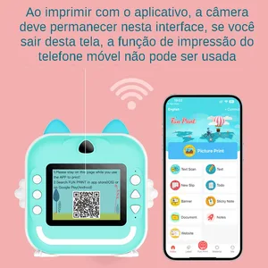 كاميرا رقمية عالية الدقة للأطفال ، طباعة فورية للأطفال ، طباعة حرارية ، صور وفيديو ، بطاقة ذاكرة 32G ، ألعاب ، 1080 بكسل أفضل 10 ألعاب كاميرا تجسس للمبيعات - رقم 6