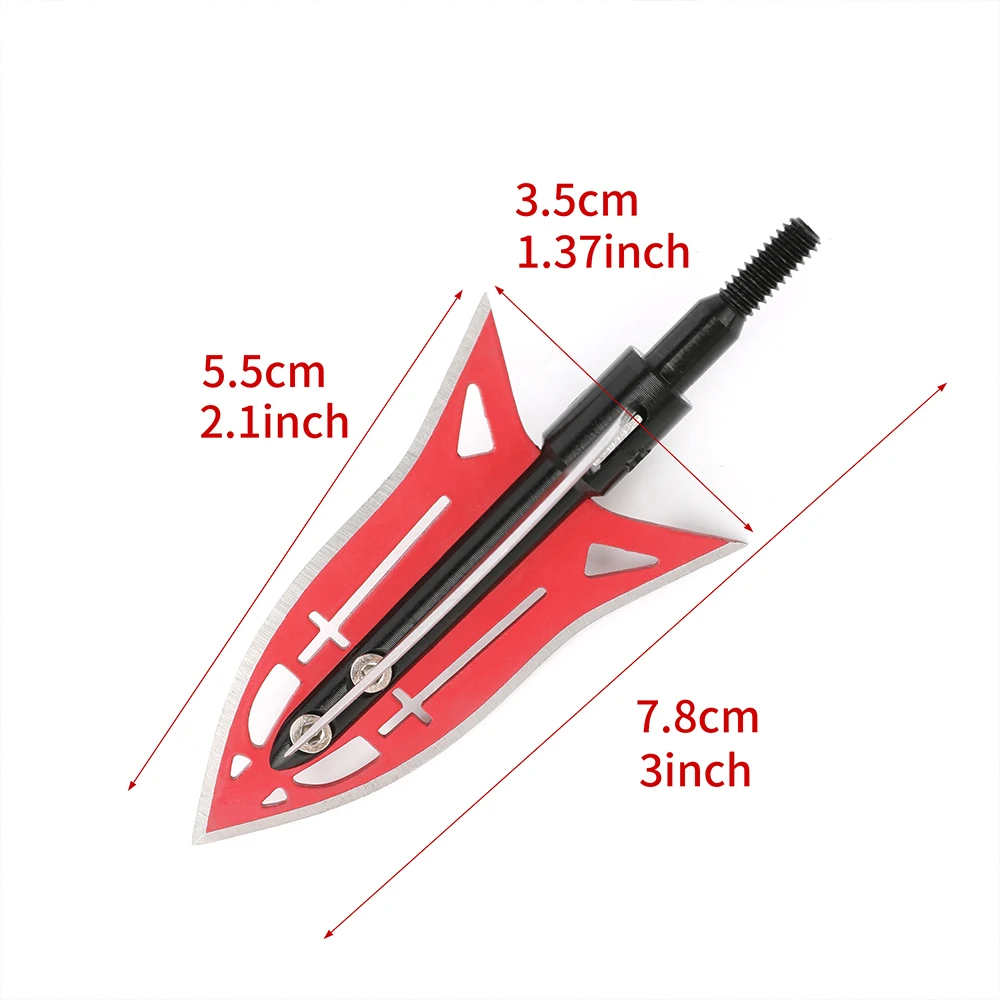3/6/9/12pcs 190Grain Blade Arrowhead Archery Stainless Steel Broadhead 4 Blades For Bow Shooting Hunting Aim Arrow Accessory