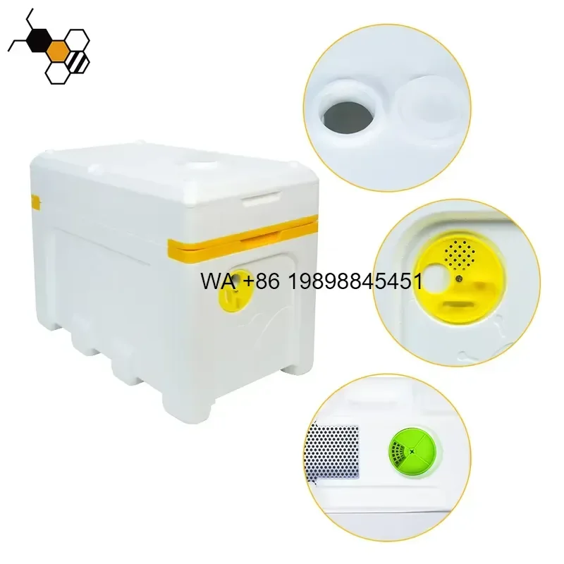 Wmwmnu Automatic Heat Preservation 6 Frames Bee Hive Queen Bee Mating Nuc Box for Bees Queen Rearing Beehive for Beekeeper