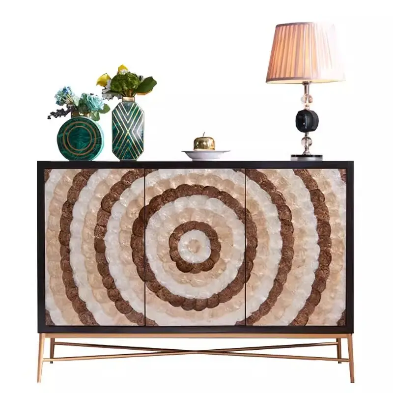 

porch cabinet shoe cabinet small apartment living room three-door decorative locker simple shell dining side cabinet