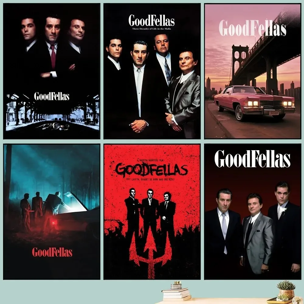 Retro Movie Goodfellas Poster Art Self-adhesive Art Small Poster HD Quality Poster Wall Art Painting Study Wall Decoration