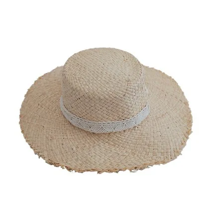 Sommerlicher Kinder-Fischerhut aus Raffia-Stroh, atmungsaktiv, dünn, UV-Schutz, Sonnenhut für Babys und Mädchen, Strand – Detail 8