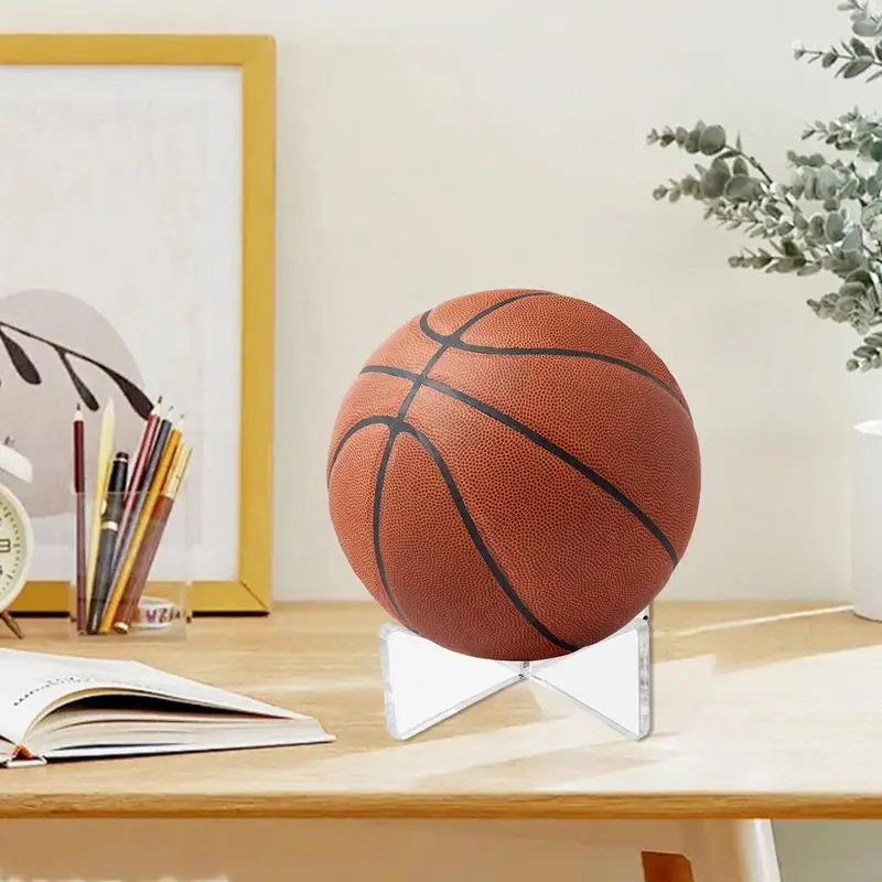 Acrylic Ball Stand Clear Basketball Rack Volleyball Stand Ball Storage Holder For Display For Football Basketball Soccer