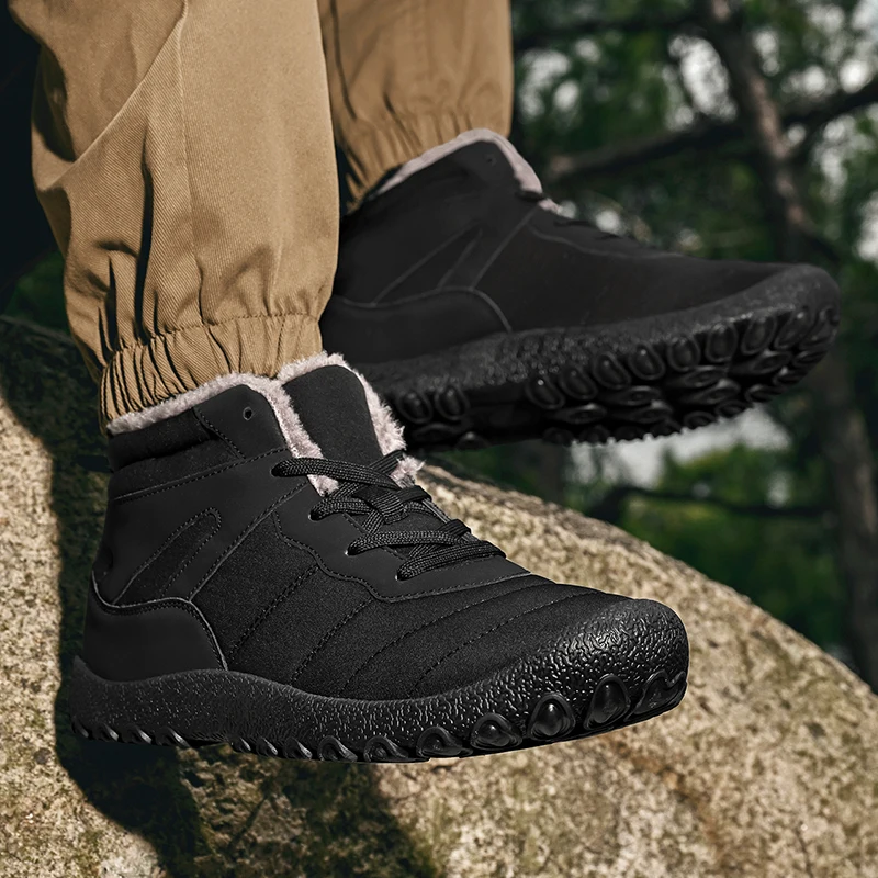 メンズスノーブーツ サイズ39～48 暖かいファー 冬用メン - Men'S Shoes Non Slip のレビューと価格