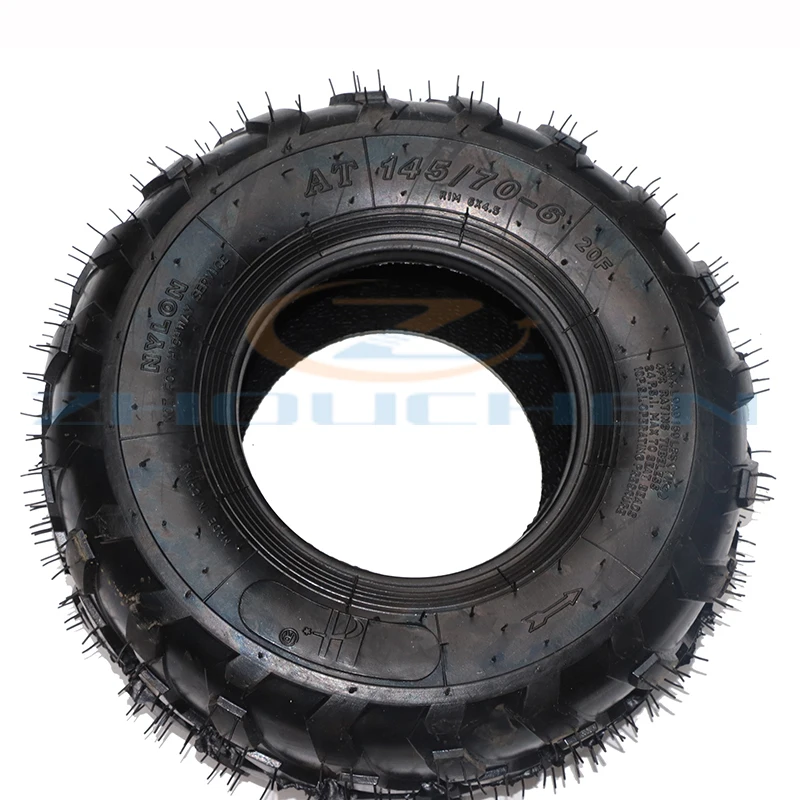 6 Inch ATV Wheels 145/70-6 Tire Tyre for 6 Inch Iron Wheel Rims Fits Go Kart Buggie Atv Quad