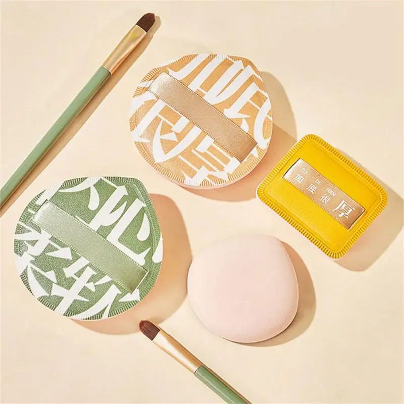 Air Cushion Cosmetic Puff Set With Storage Box Makeup Cotton Candy Sponge Soft Leather Clip Wet Use Tools Maquiagem