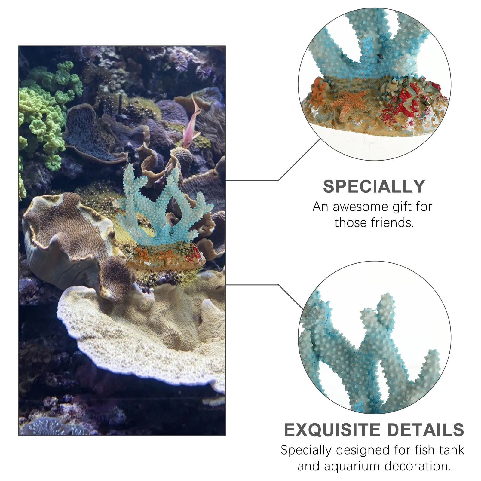 

1pc Coral Fish Tank Ornament Aquarium Decoration Fish Tank Decor Craft Coral Decorative Supply For Home Office