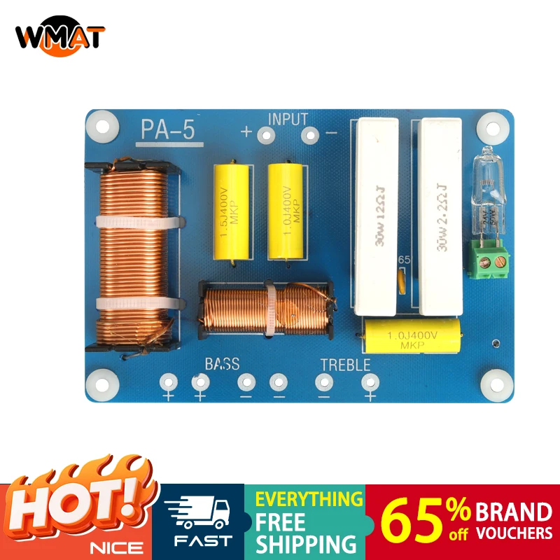 

PA-5/ two Way Crossover， 450W High Power for Stage 2100Hz Crossover Point， for Single 8" 10" Passive Speaker