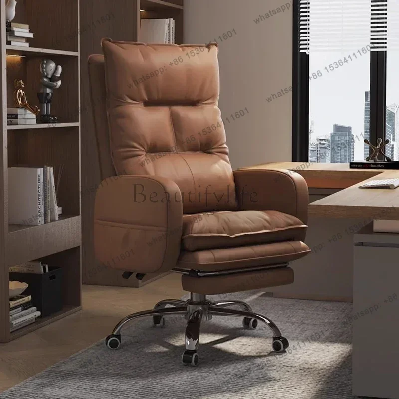 Factory Direct Sales Luxury Fallow Office Chairs Sedentary Comfort Ergonomic Backrest Is Adjustable Boss Office Chairs Bedroom S