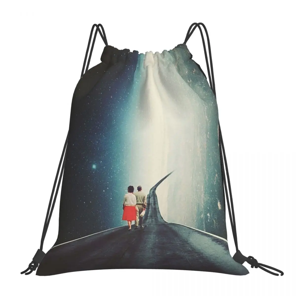 Just Walk Beside Me バックパックファッションポータブル巾着バンドルポケットシューズバッグブックバッグ男性女性学生