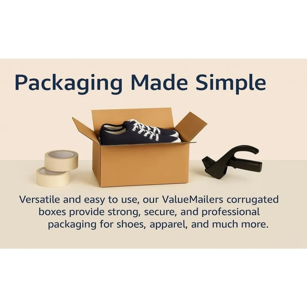 Strong Cardboard Corrugated Moving Boxes - 150 Pack 8x6x4 Inches, Ideal for Packing, Mailing, and Storage