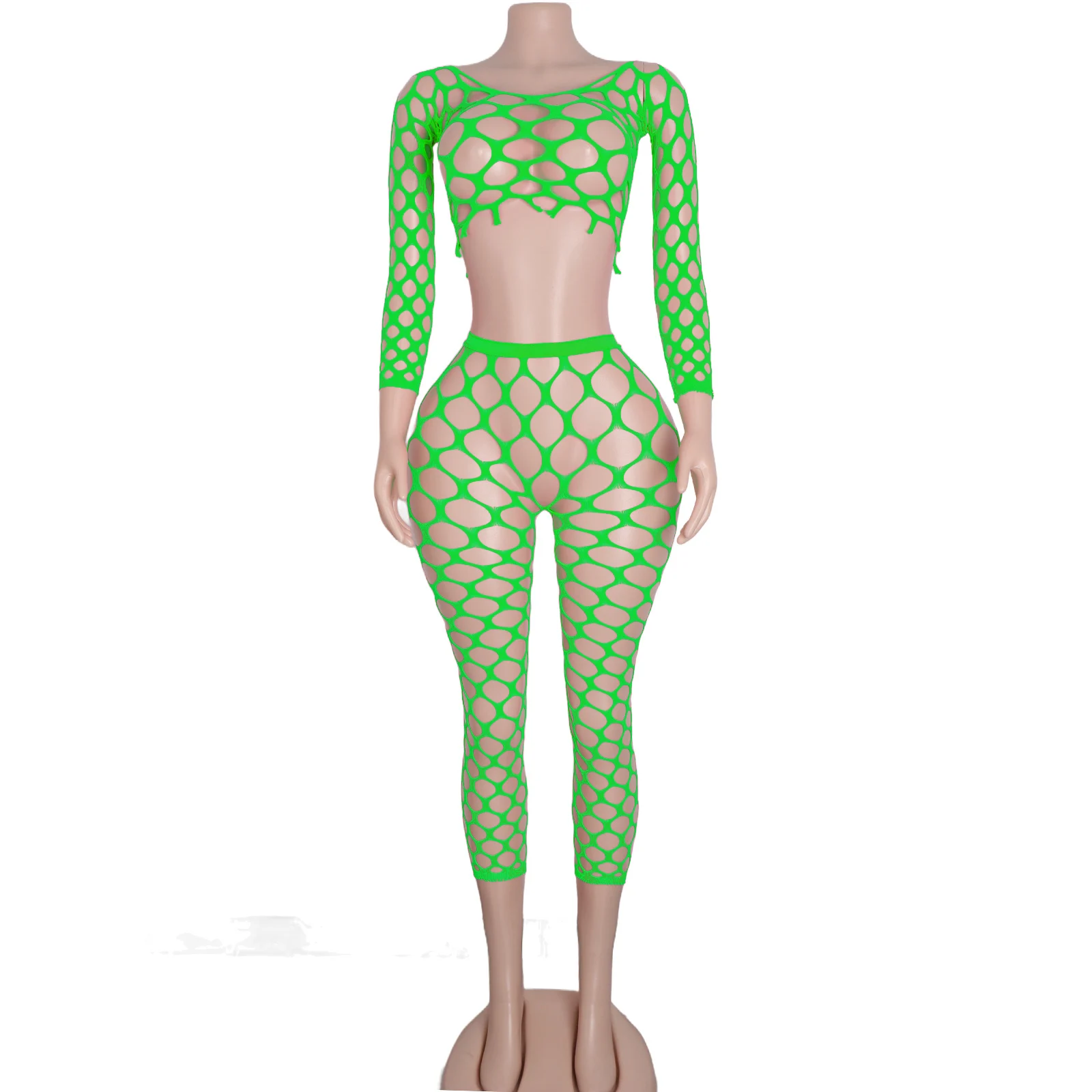 

Stylish Fishnet Lingerie Outfit for Adults Exotic Performance Wear Wholesale Dancewear for Club Events Shows Customizable