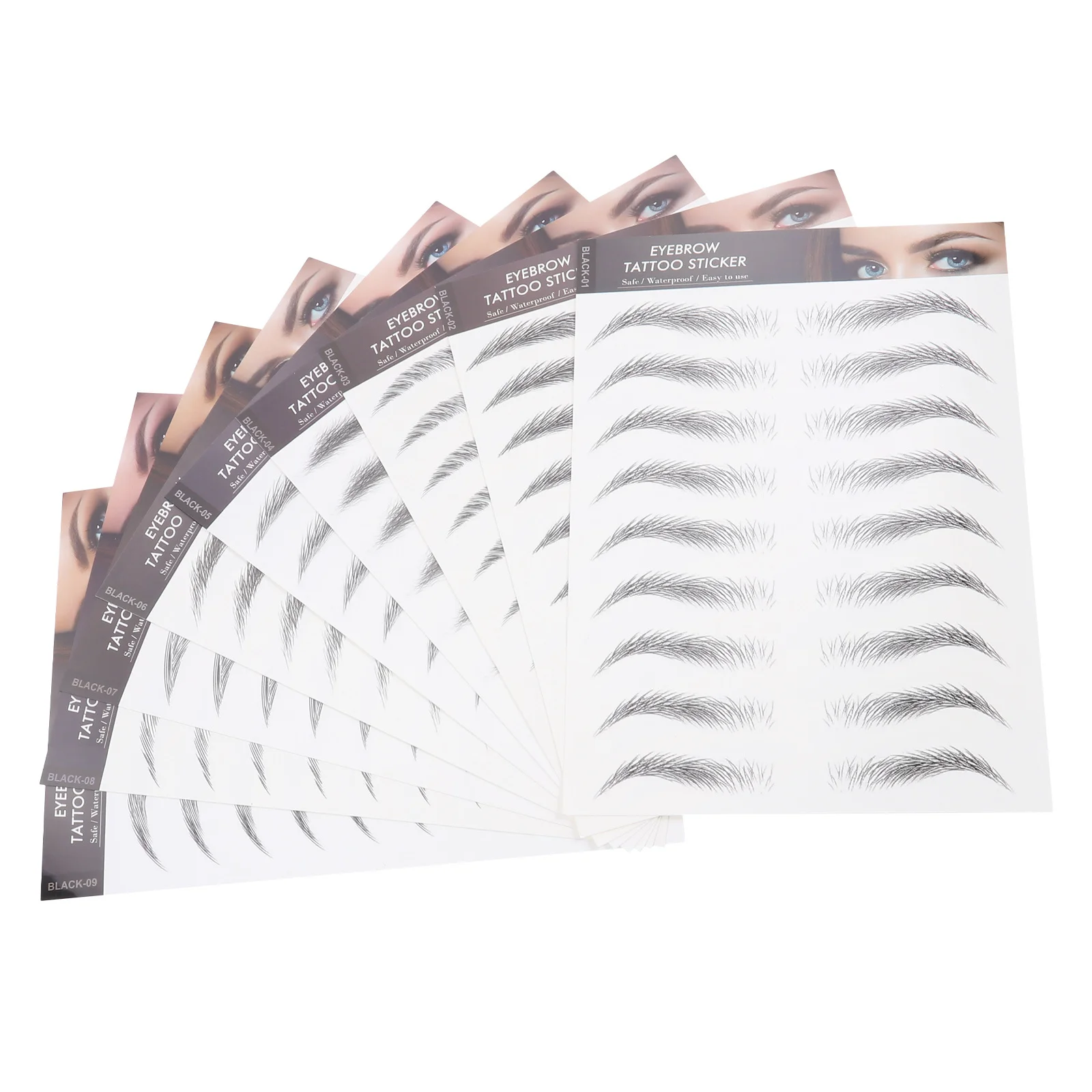 ملصقات الحاجب 6D تشبه الشعر مقاوم للماء الوشم الحاجب المؤقت للحواجب المتناثرة Patchy قابلة لإعادة الاستخدام ماكياج أداة الحاجب كاذبة #3