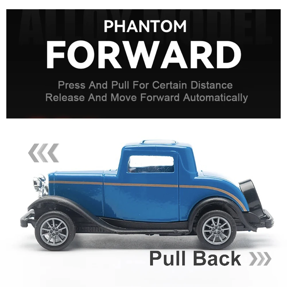 Vintage Legierung Vintage Druckguss Auto Ford ein 1931 Modell Auto Klassiker zurückziehen Auto Modell Miniatur Fahrzeug Replik Geschenk für Kinder Erwachsene – Detail 4