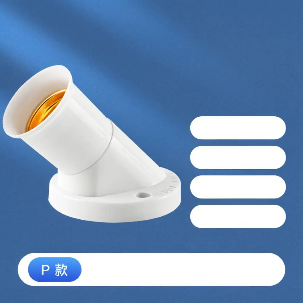 E27 Screw Lamp Holder Ceramic Socket Ceiling Mount Waterproof Connector For LED Bulbs Heat Resistant Home Decoration Part