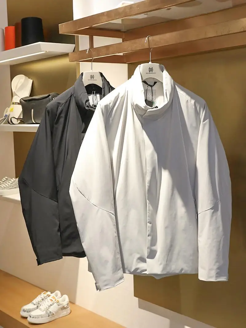 

Functionali Autumn Winter New Men's Sports Outdoor Casual Lightweight Stand Collar Tee-Proof down Jaet 9678