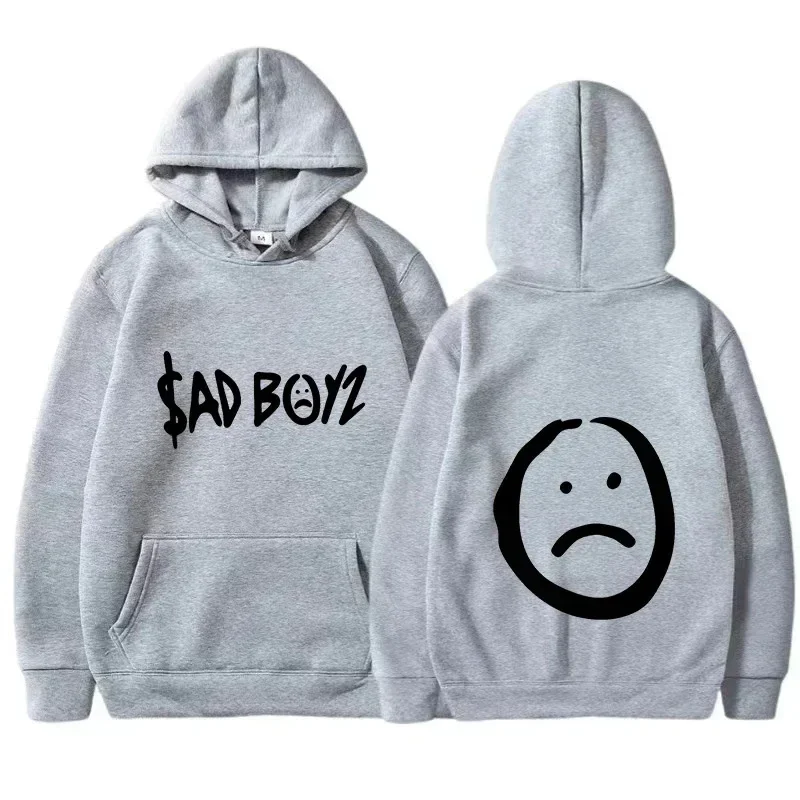 سترة بقلنسوة للرجال من Junior H Sad Boyz World Tour Merch، سترة هيب هوب عصرية كاجوال بقلنسوة