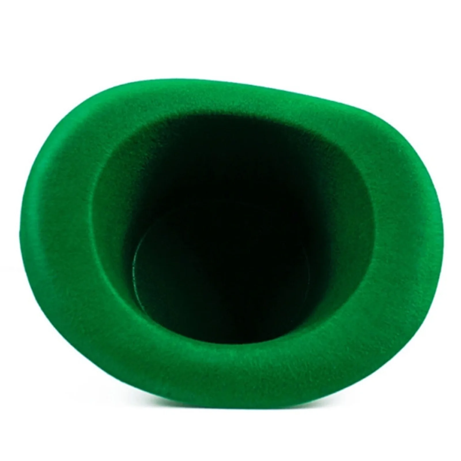 Chapeau haut-de-forme vert à la mode, chapeaux Fedoras à large bord, chapeau de Jazz pour hommes, casquette de soleil d'extérieur, Halloween, vacances irlandaises, décors de performance festive