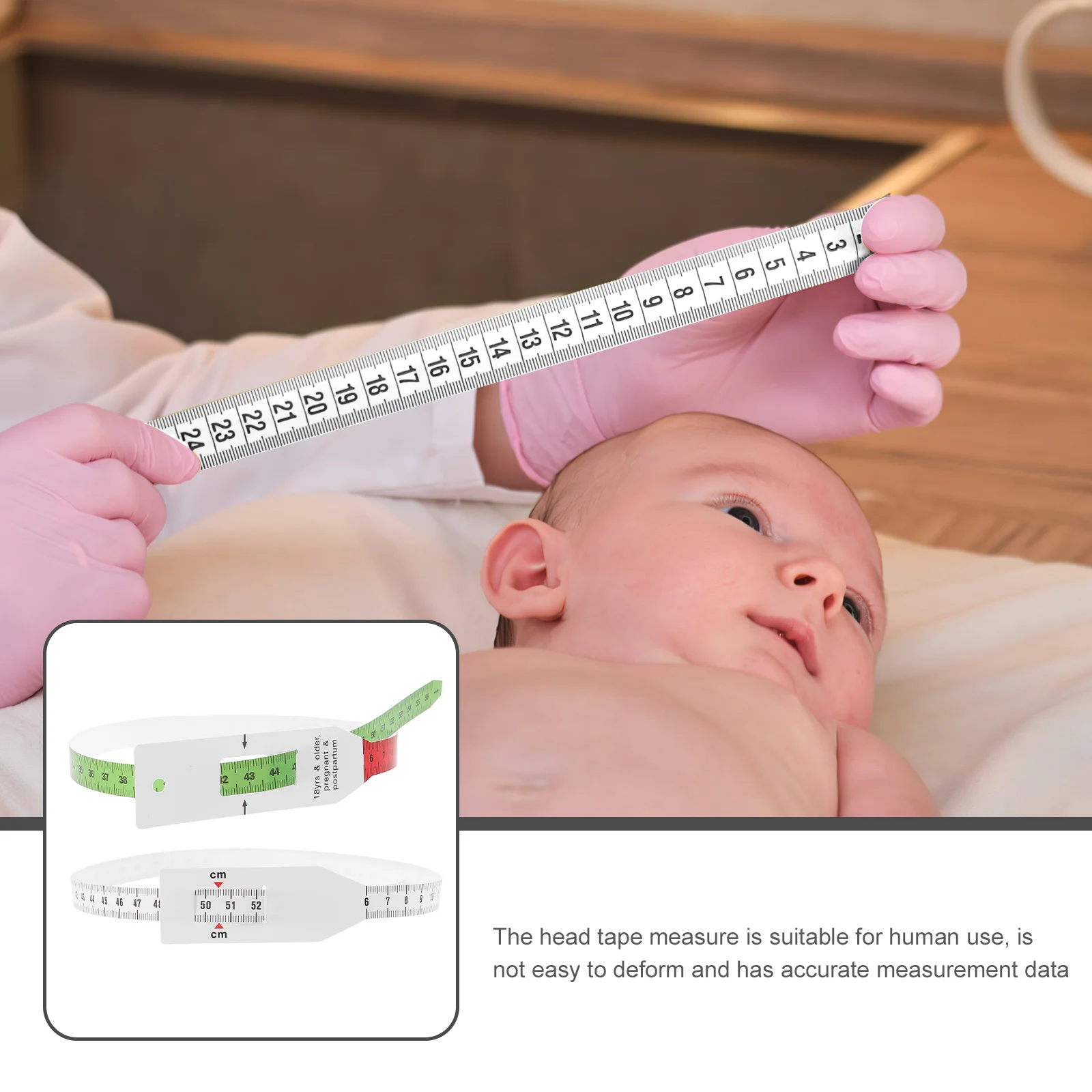 

2Pcs Head Circumference Tape Plastic Measuring Tape Accurate Body Arm Measure Tool for Fitness Tailor