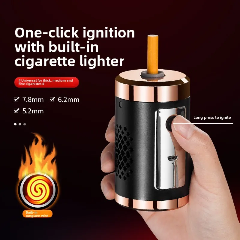 Portable Tungsten Filament Ignition Usb Windproof Lighter Outdoor Ashtray Smoking Electronic Lighter Smoke Accessories Gift