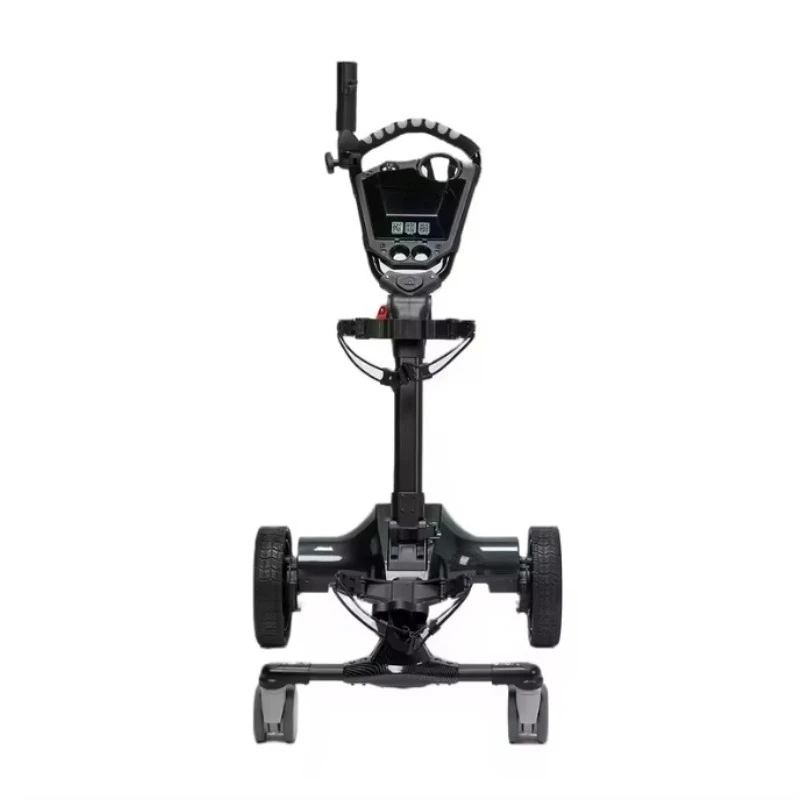 Electric Golf Trolleys Remote Control Cart Advanced Motor System Foldable Black Design for Modern Golf Enthusiasts
