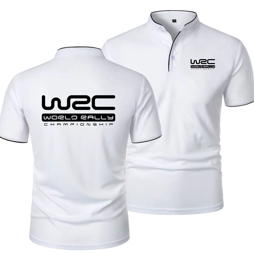 Футболка World Rally Championship WRC, новинка, рубашки на пуговицах, летняя велосипедная спортивная мужская футболка, молодежная футболка с короткими рукавами, уличная одежда