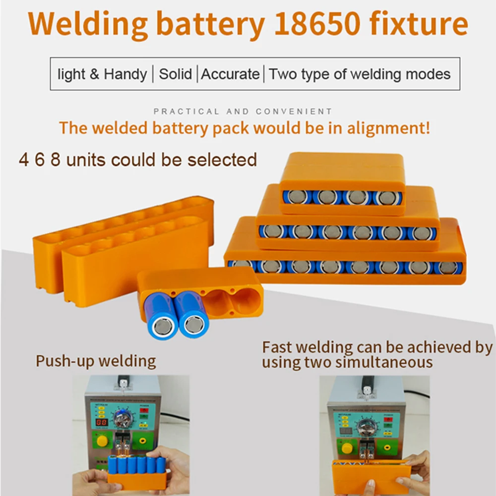 18650 Battery Fixture Fixed For Spot Welding Lithium Battery Pack Weld Fixture Spot welder welding Batteries Fixed Holder 4/6/8